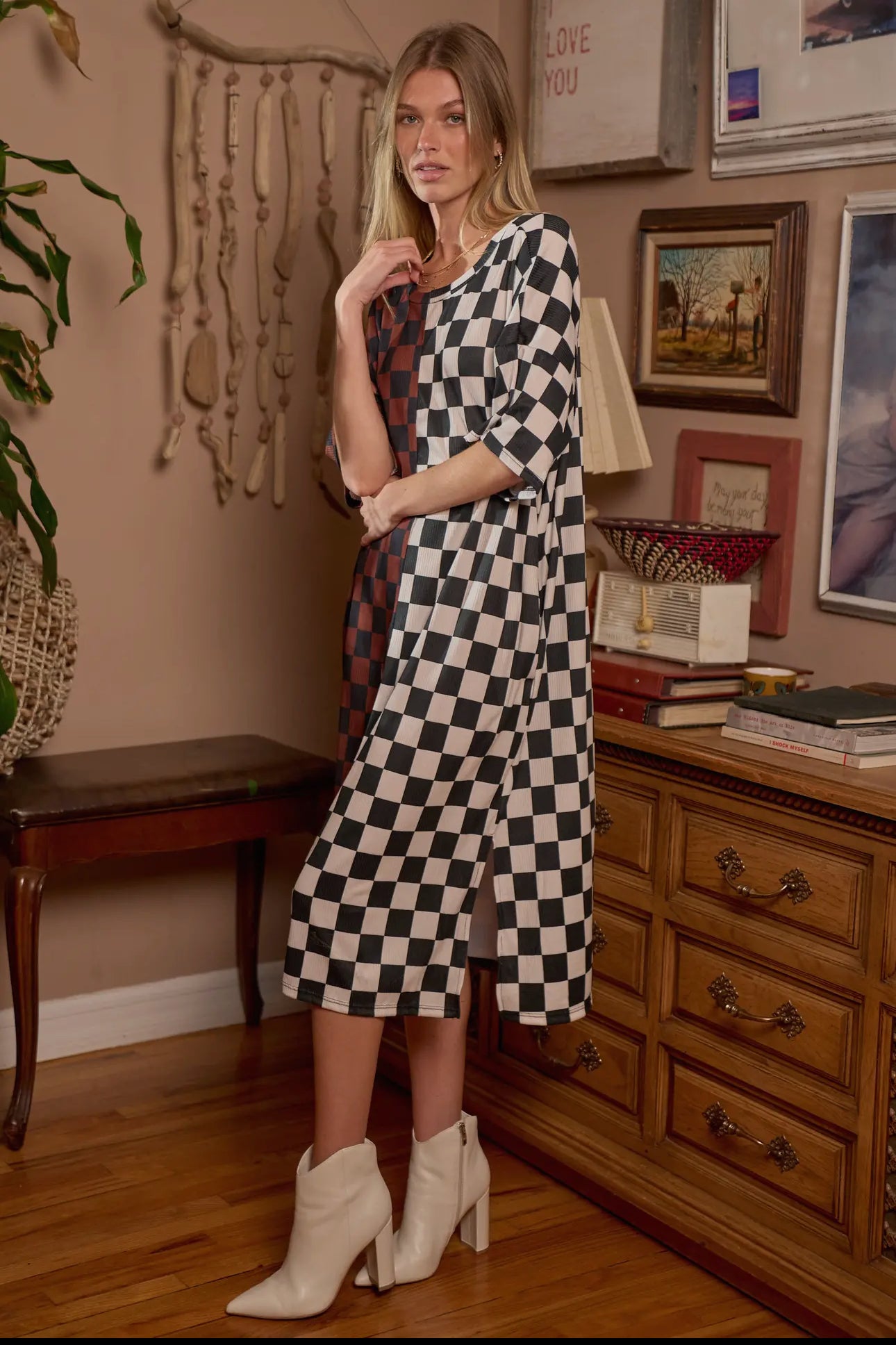 ZarahSkull checkerboard Dress