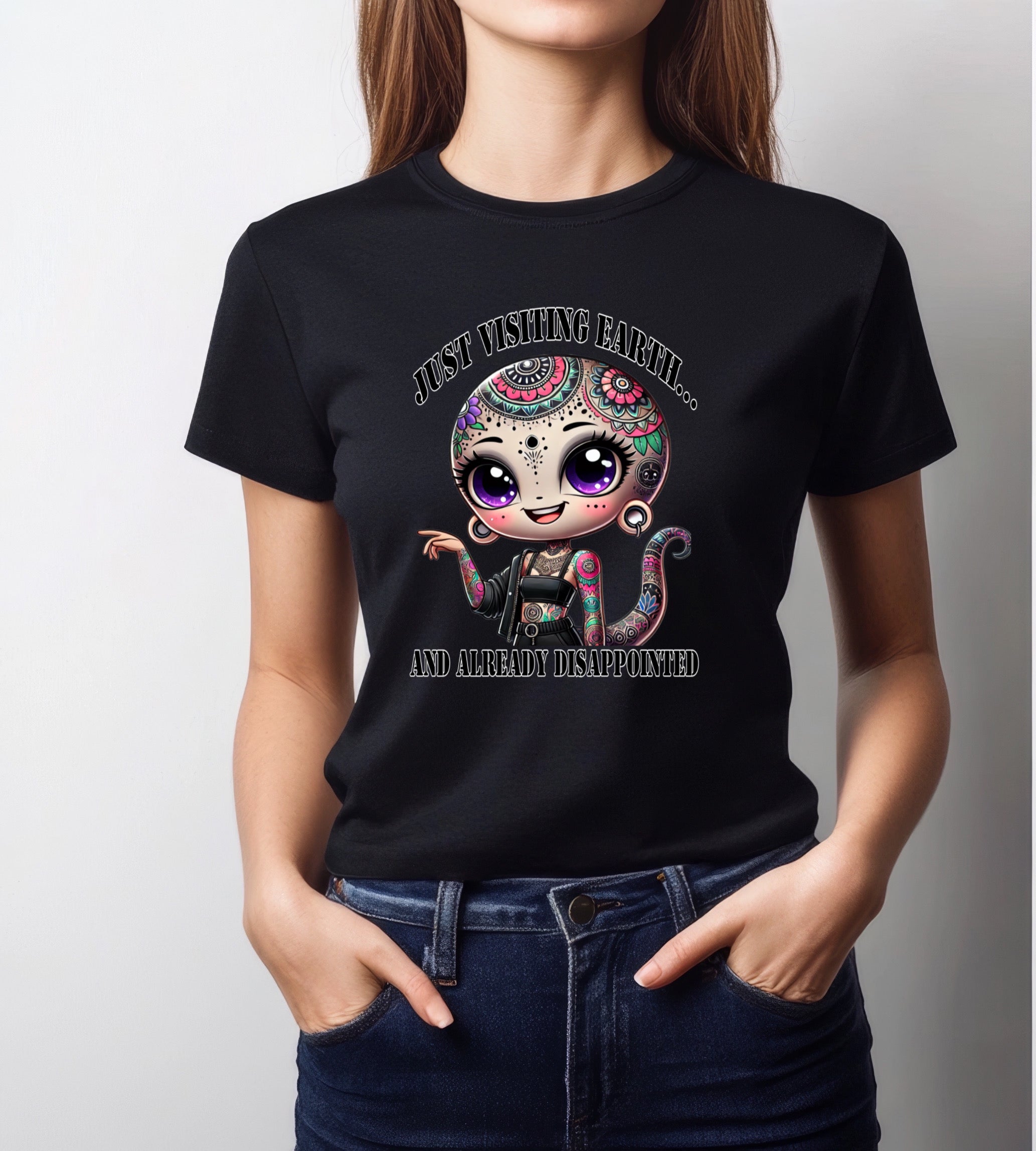 ZarahSkull Shirt black "Zarah Skull Alien"