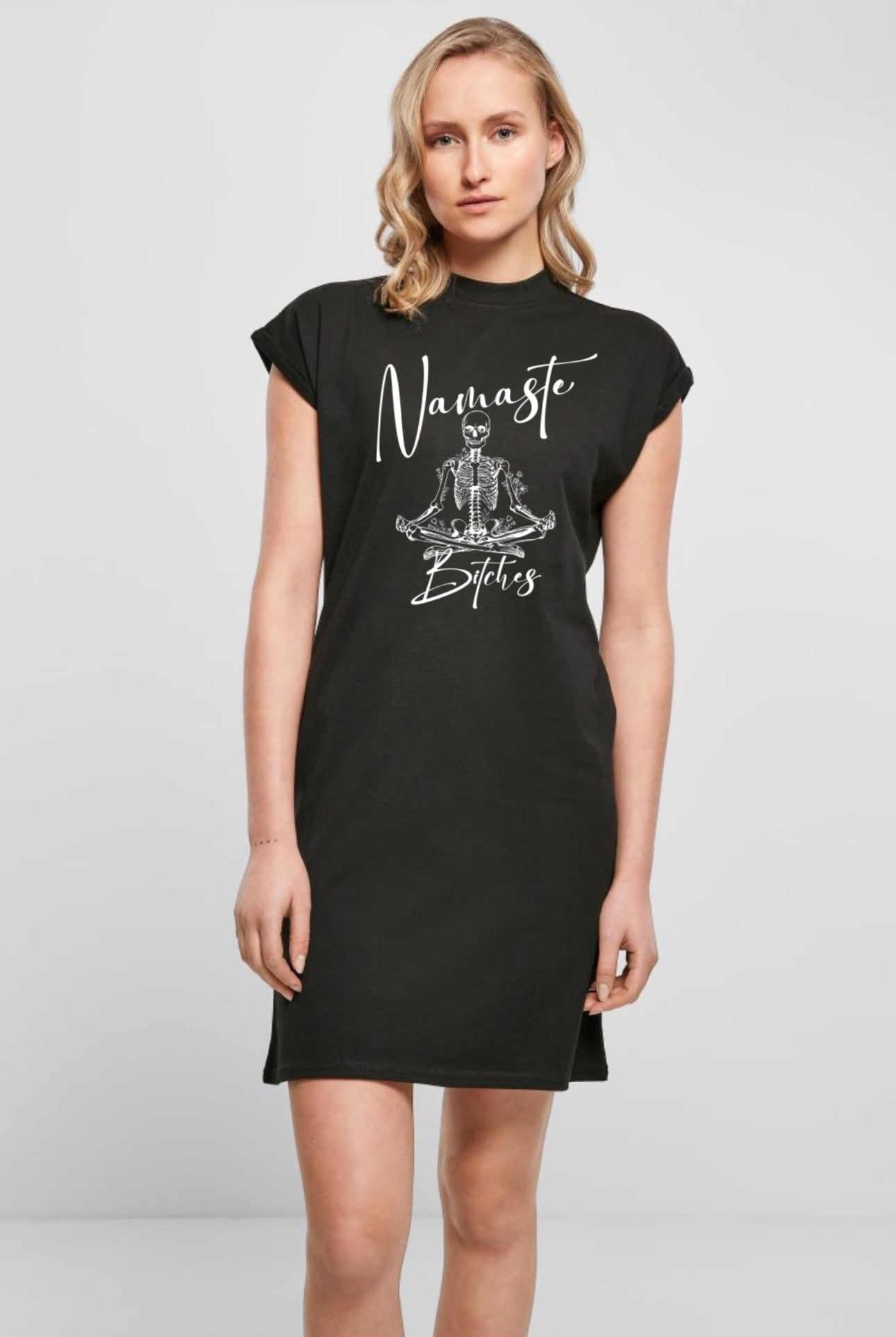 Zarah Skull Shoulderdress black "Namaste"