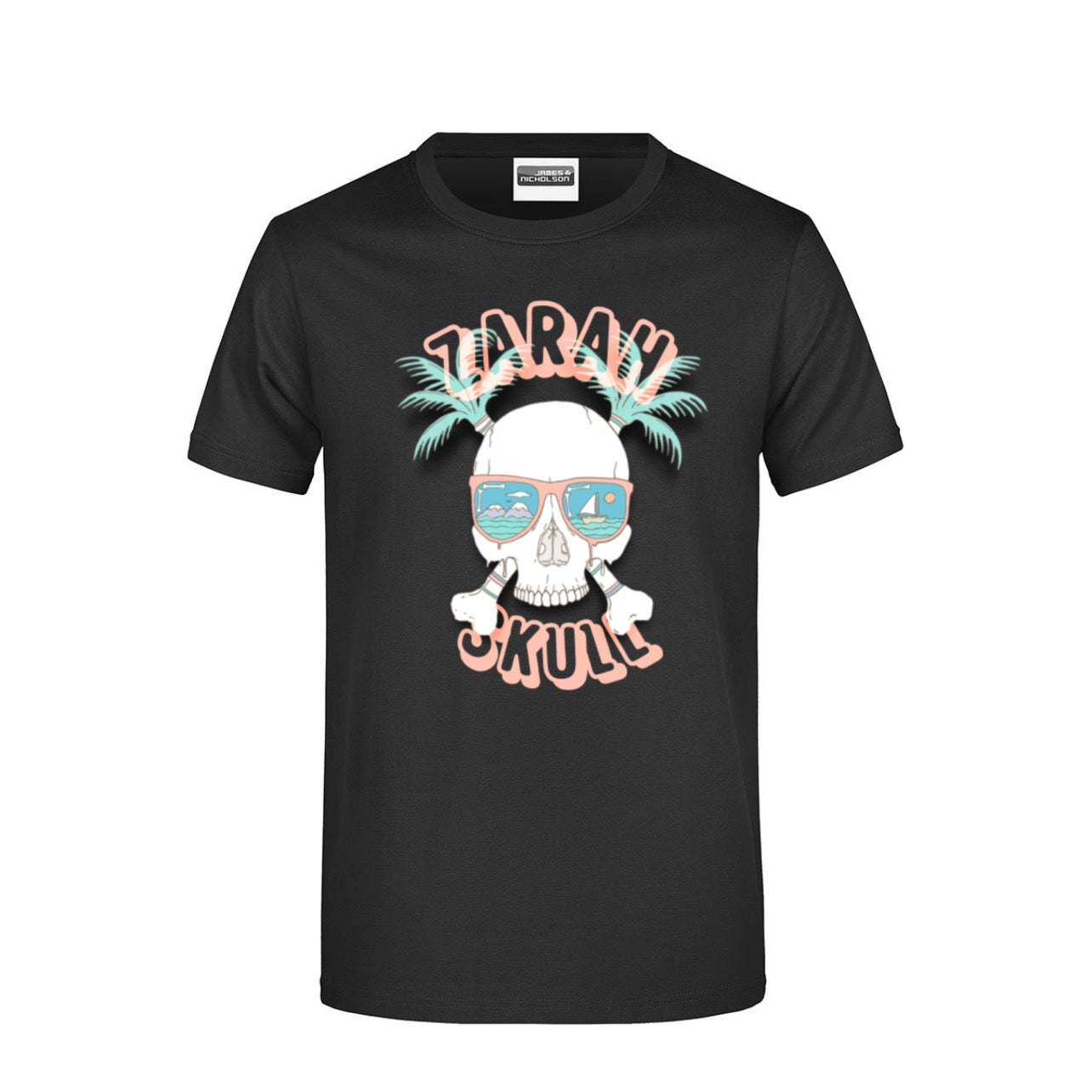 ZarahSkull Shirt black "summer skull“