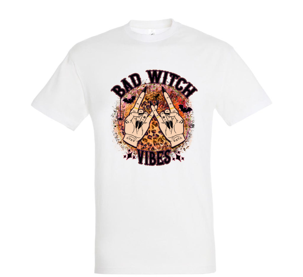 „ZarahSkull" Shirt white "Bid witch vibes"