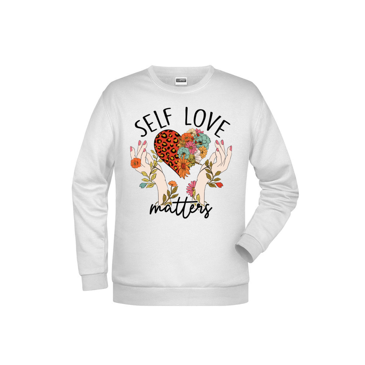 "ZarahSkull" Sweater white "Self love matters"