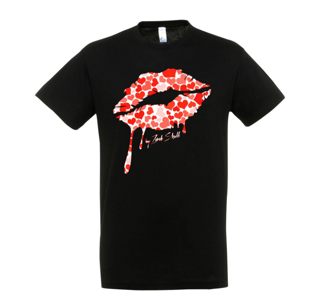 “ZarahSkull” shirt black “Kiss Hearts”