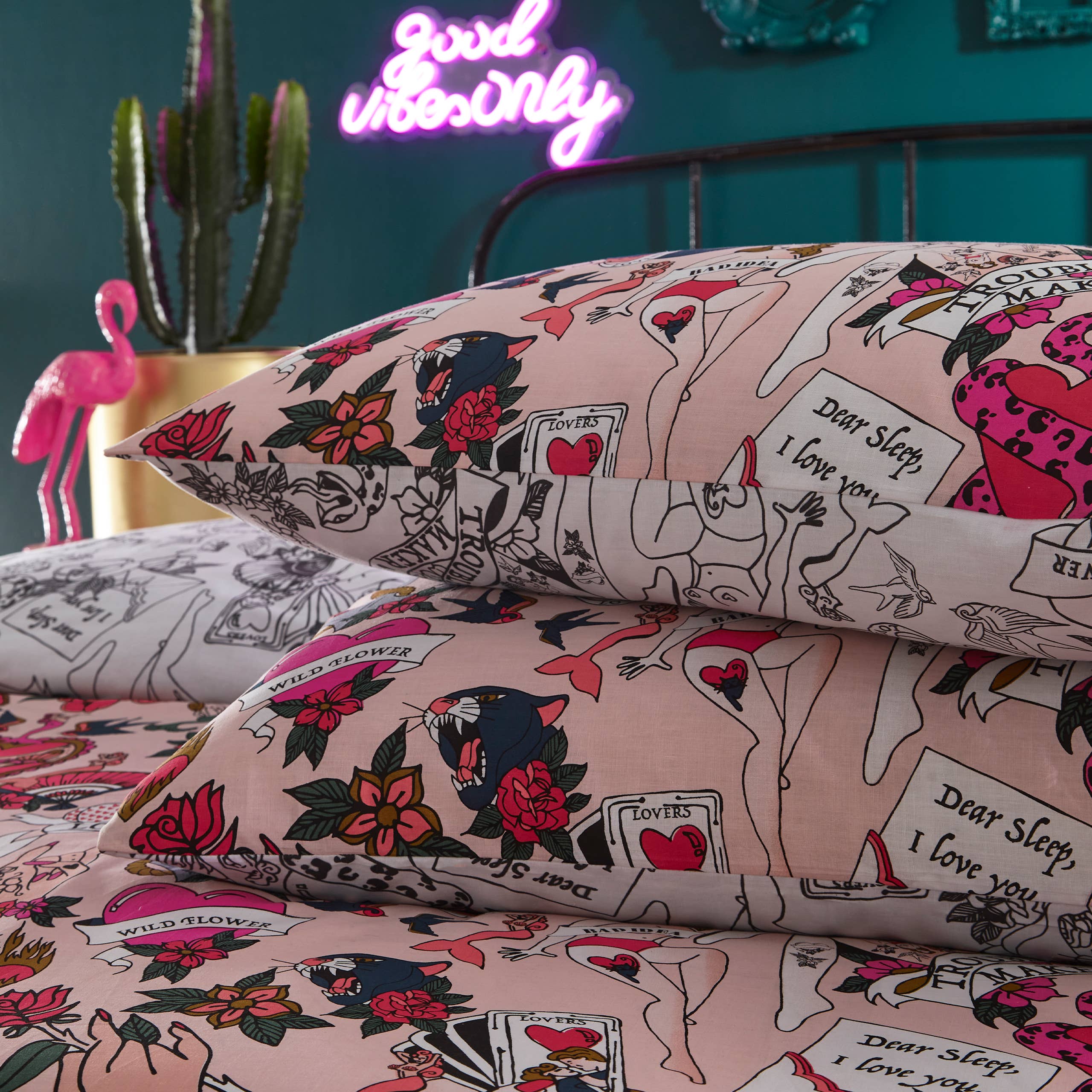 Tattoo Love Bettwäsche Einzel