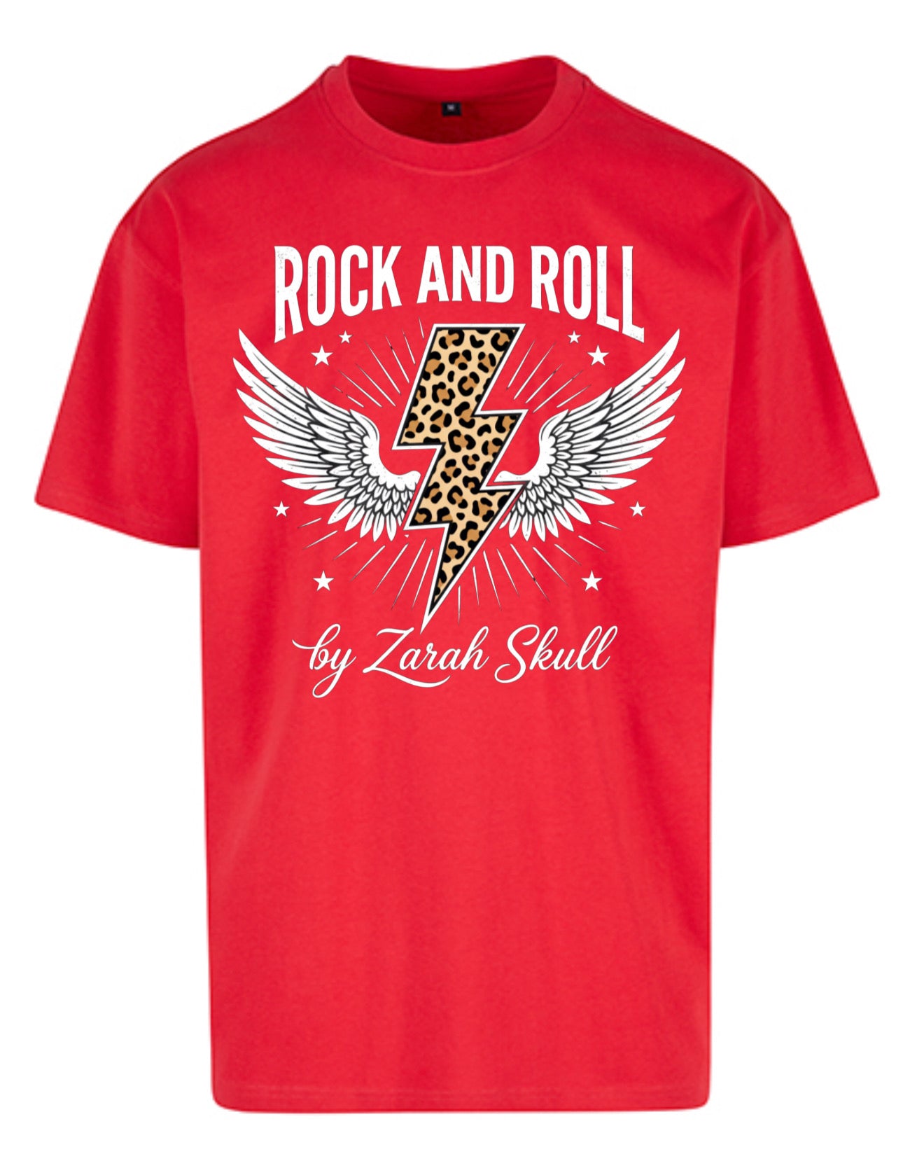 ZarahSkull Oversize Shirt red „RocknRoll Flying Leo“
