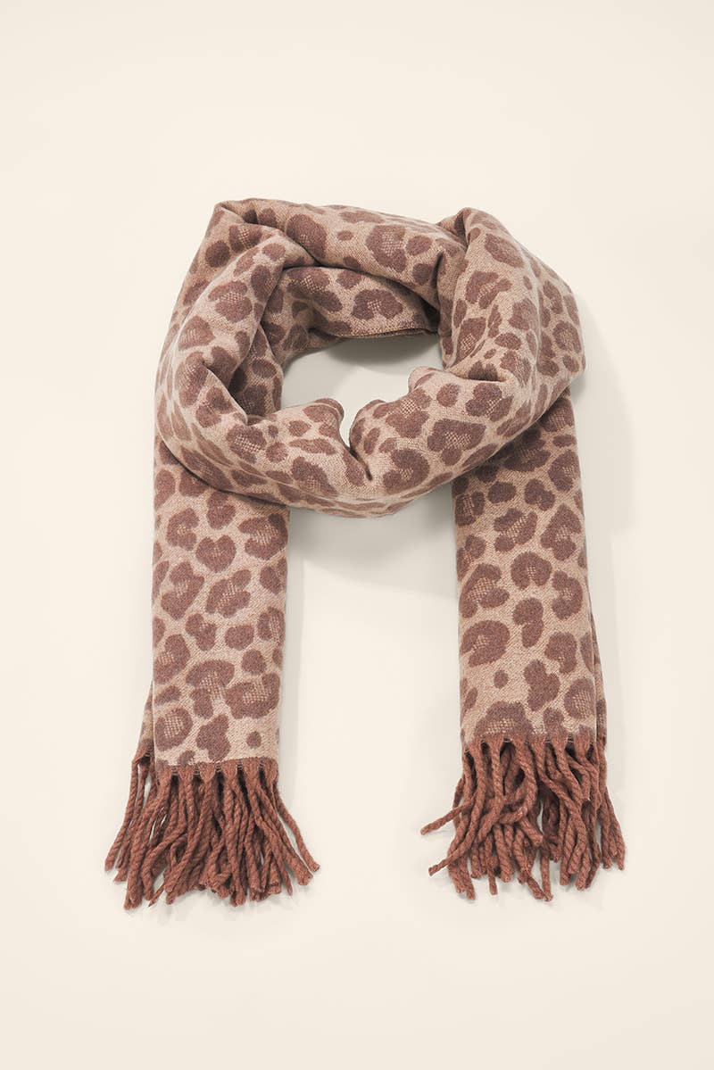Leopard Love Scarf Beige