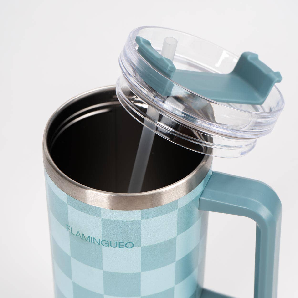ZarahSkull checkerboard Thermobecher grün/blau