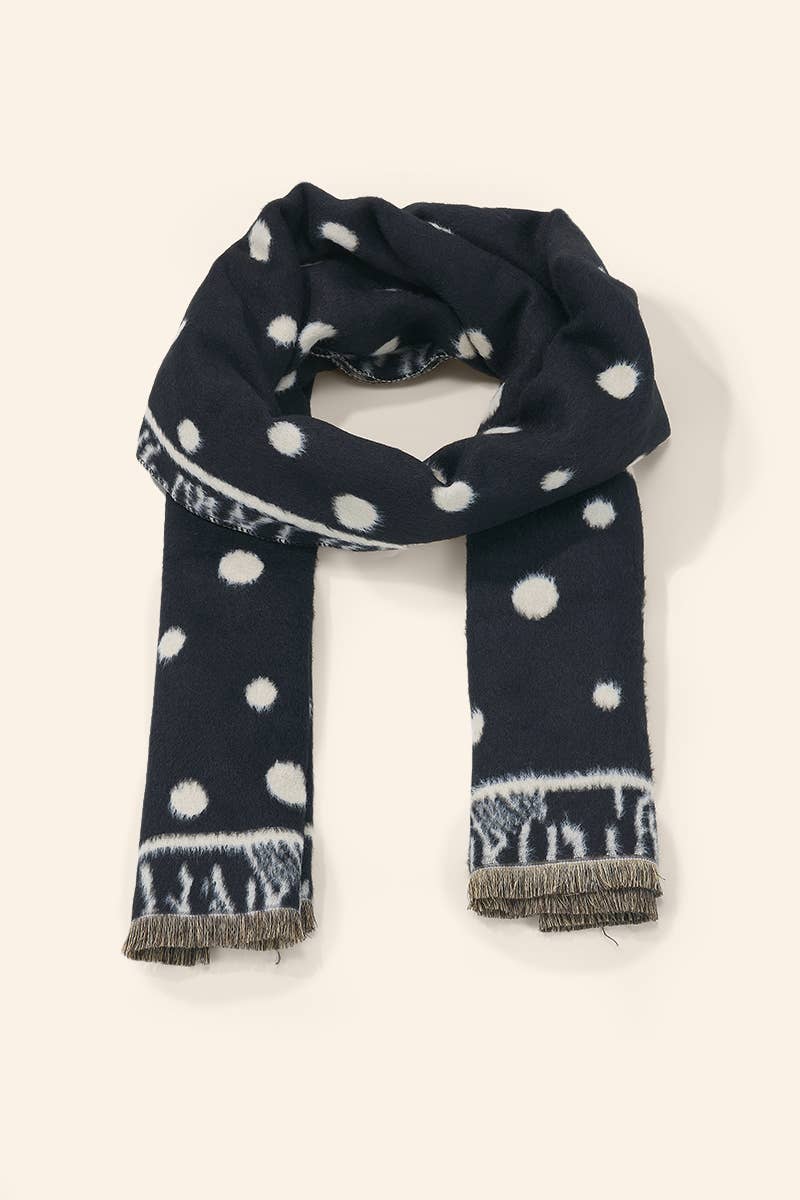 Wild Dots Schal grey