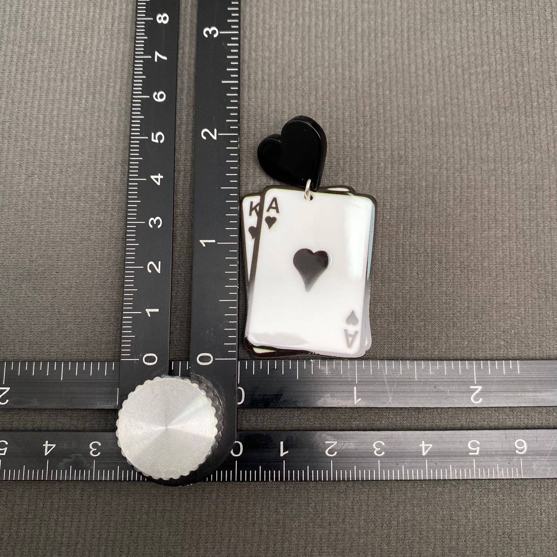 Blackjack Herz Ohrstecker