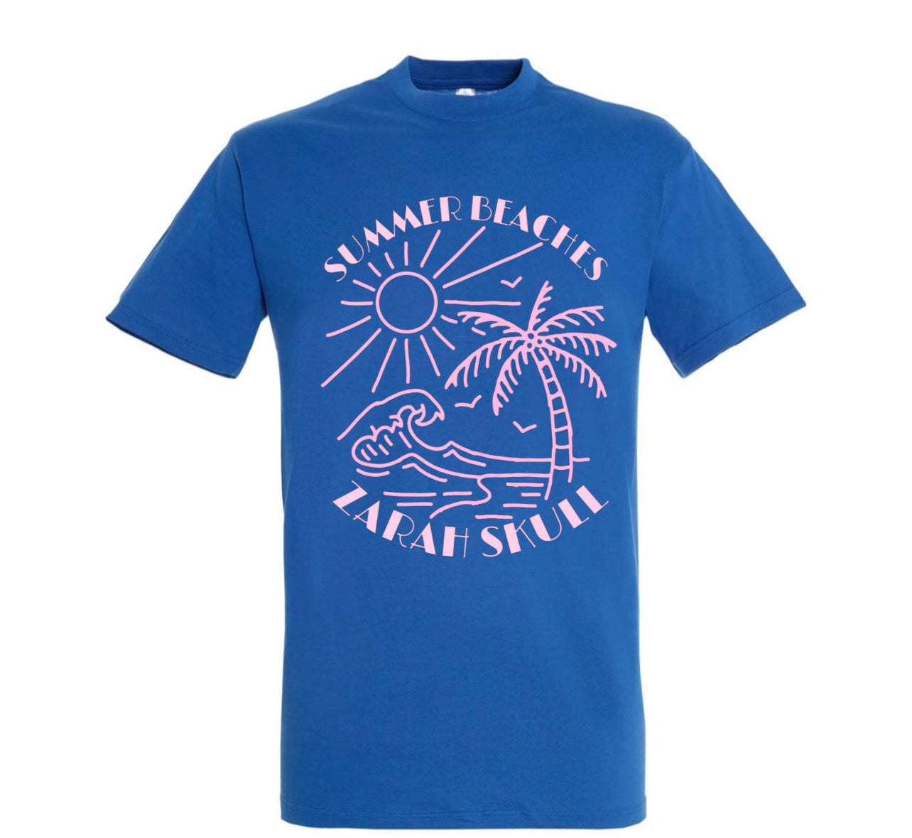 ZarahSkull Shirt royalblau "Summer Beaches“