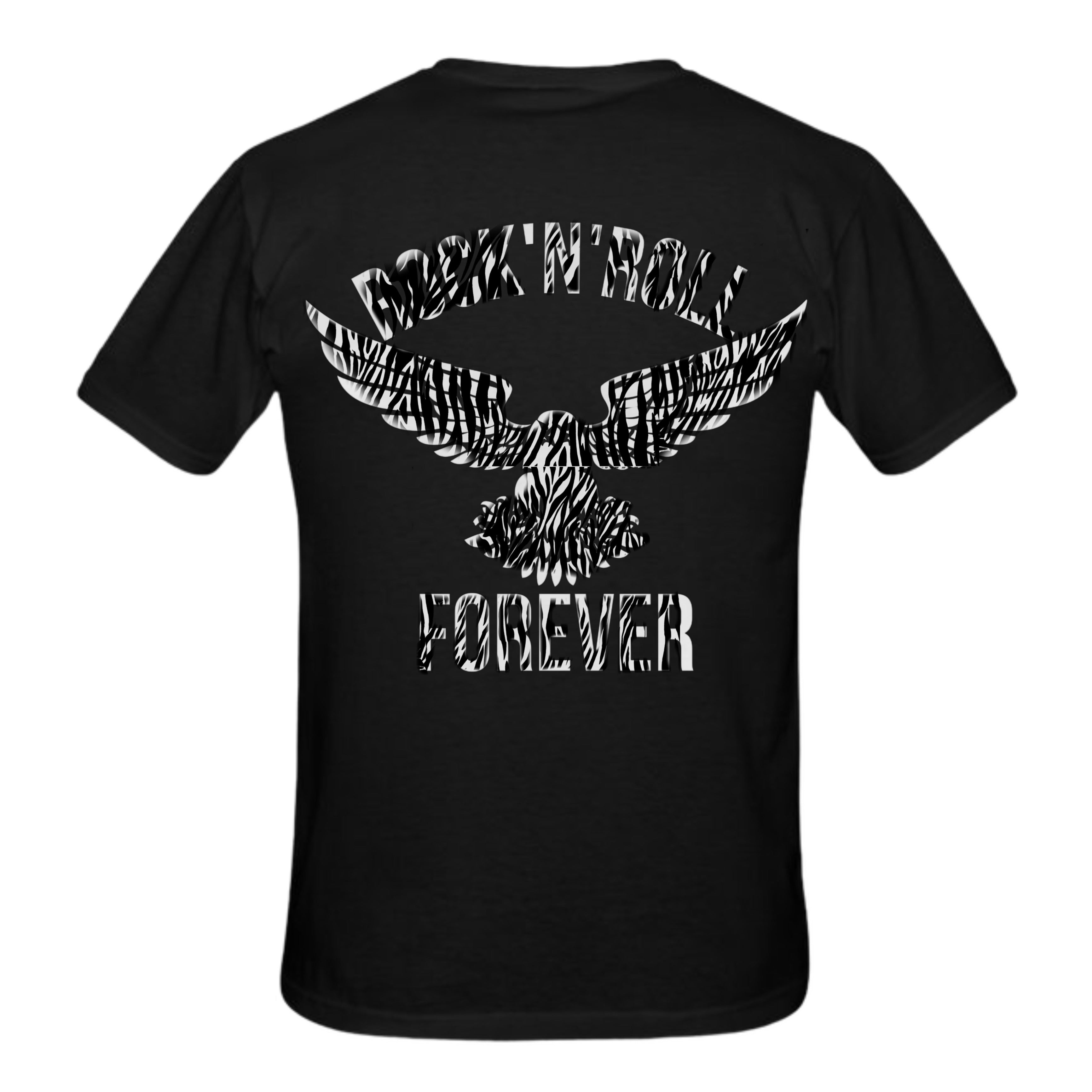 ZarahSkull Shirt BLACK "ROCK'N'ROLL FOREVER"