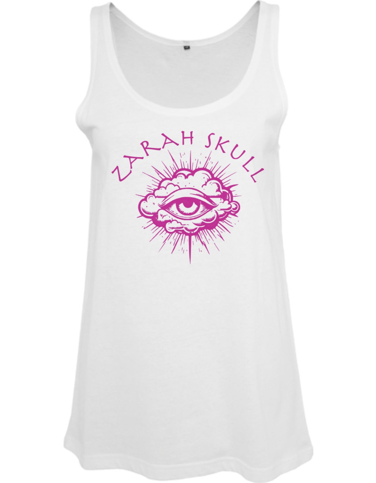 „ZarahSkull“ Tanktop white "Skull Eye"