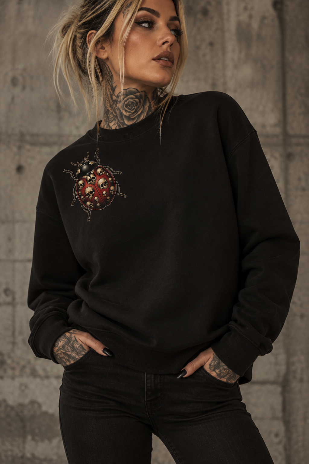 Sweater black "Ladybug"