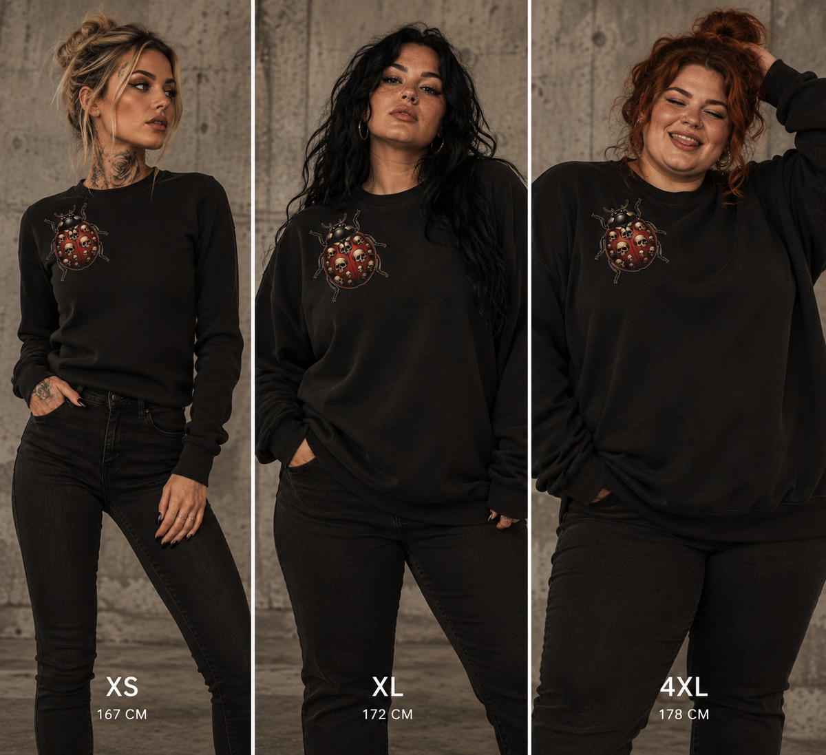 Sweater black "Ladybug"