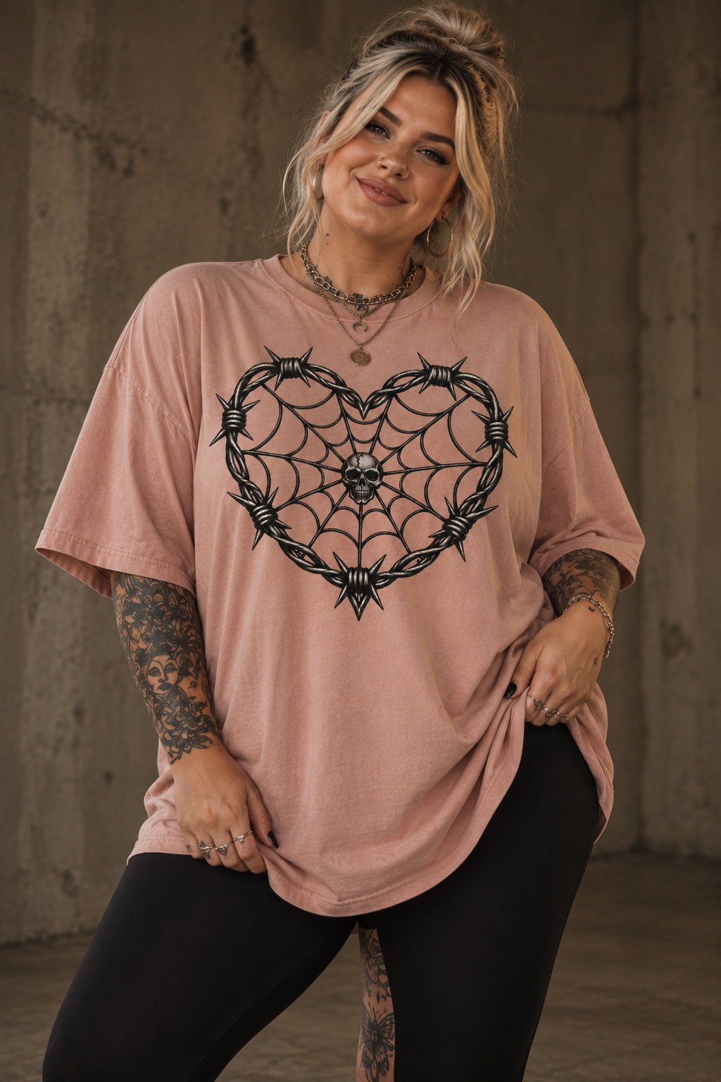 Oversize Shirt dusk rose "Toxic Love"