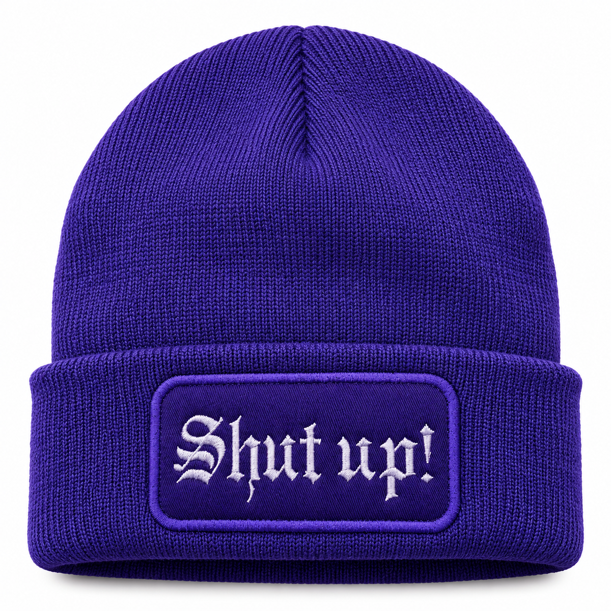 Beanie purple „shutup“ gothic