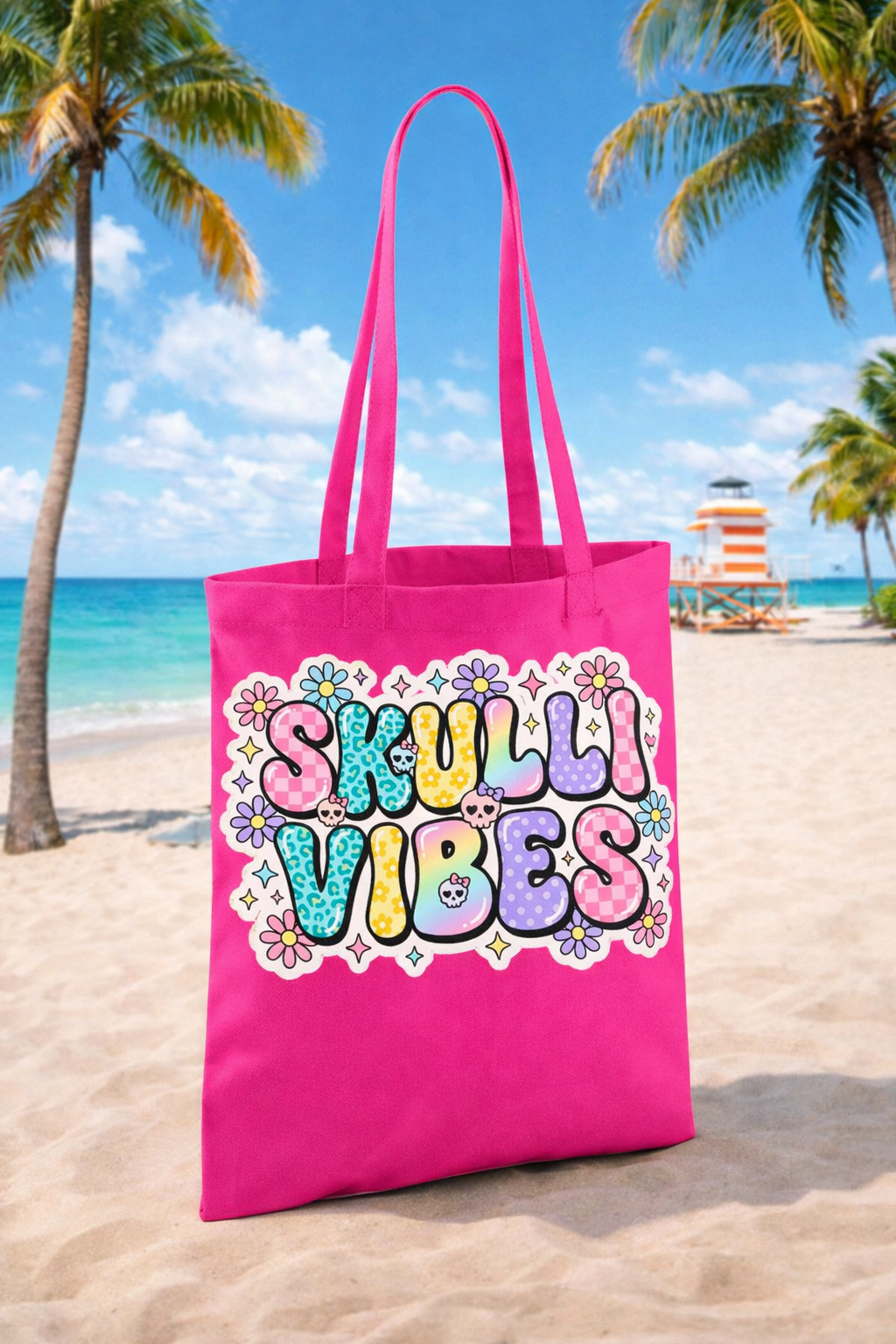 ZarahSkull Baumwolltasche "Skulli vibes inflated"