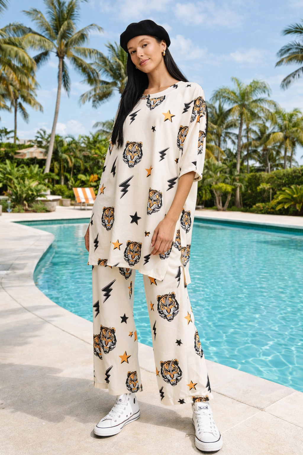 Zarah Skull Duo Tiger offwhite