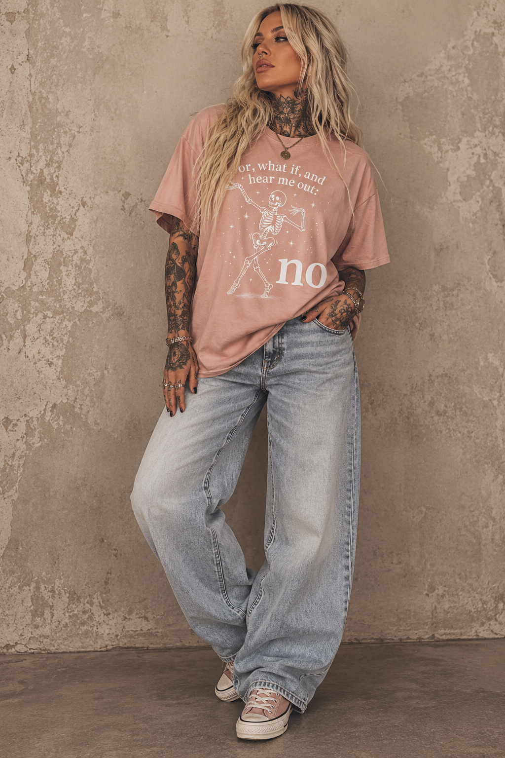 Oversize Shirt bark "NO"
