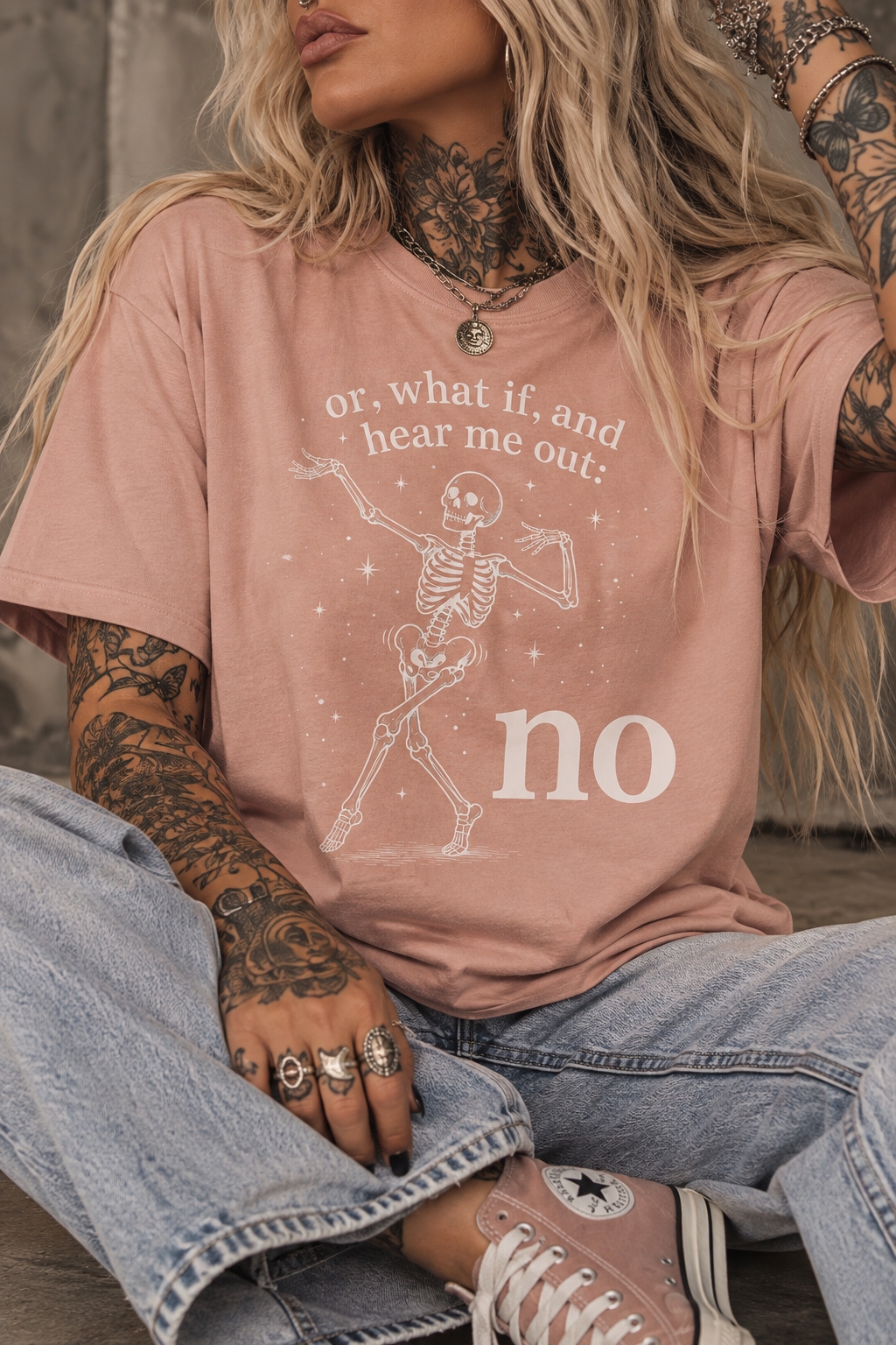 Oversize Shirt bark "NO"