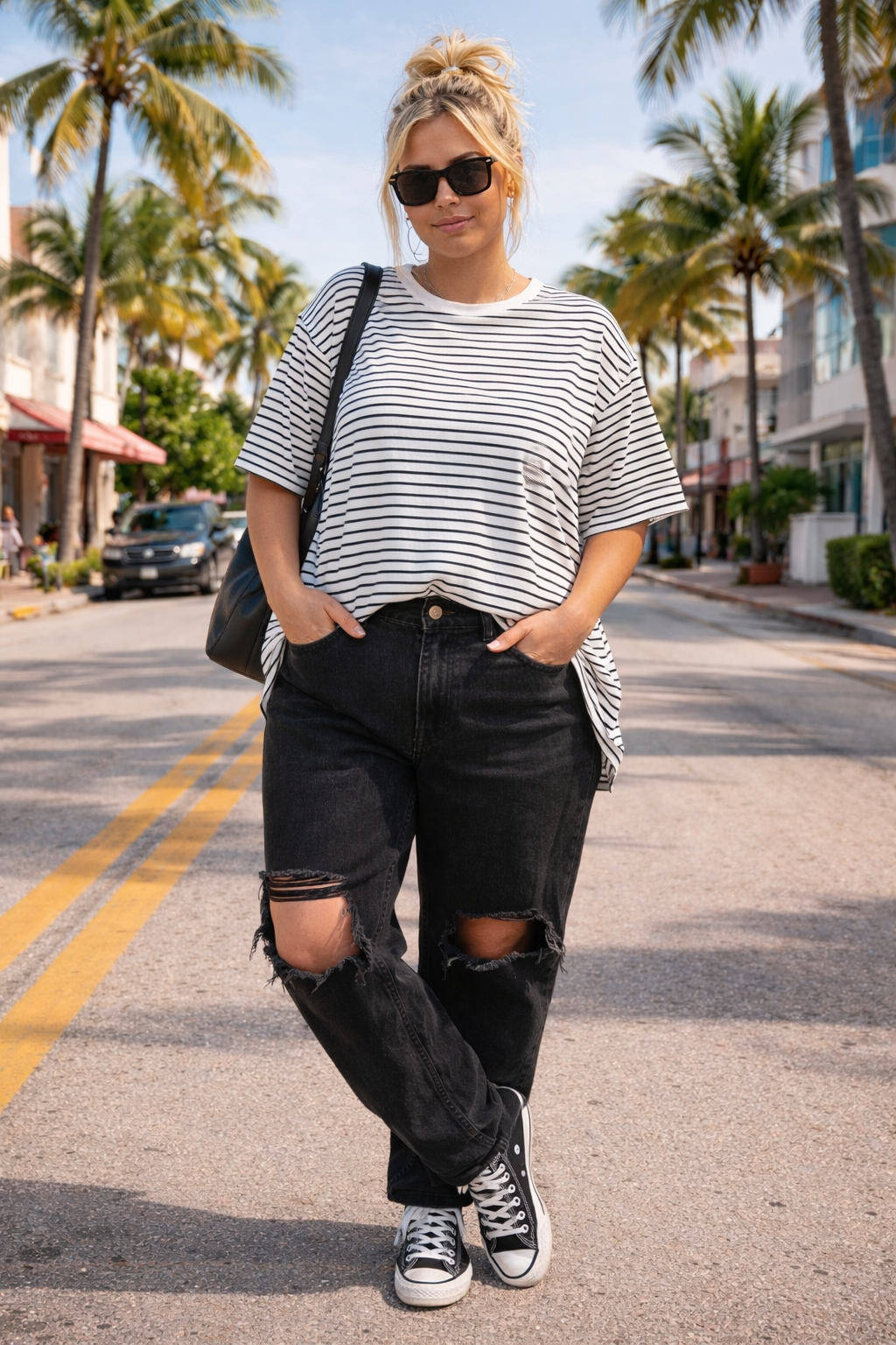 ZarahSkull Oversize Shirt STRIPES