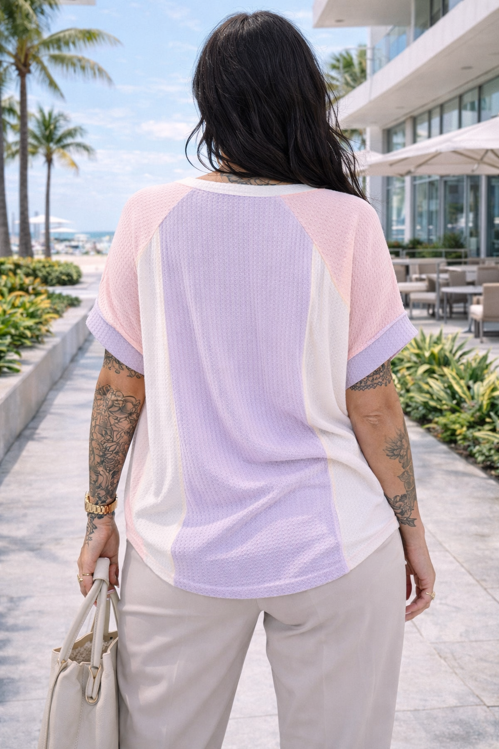 Zarah Skull Plus Size Shirt lilac Waffel