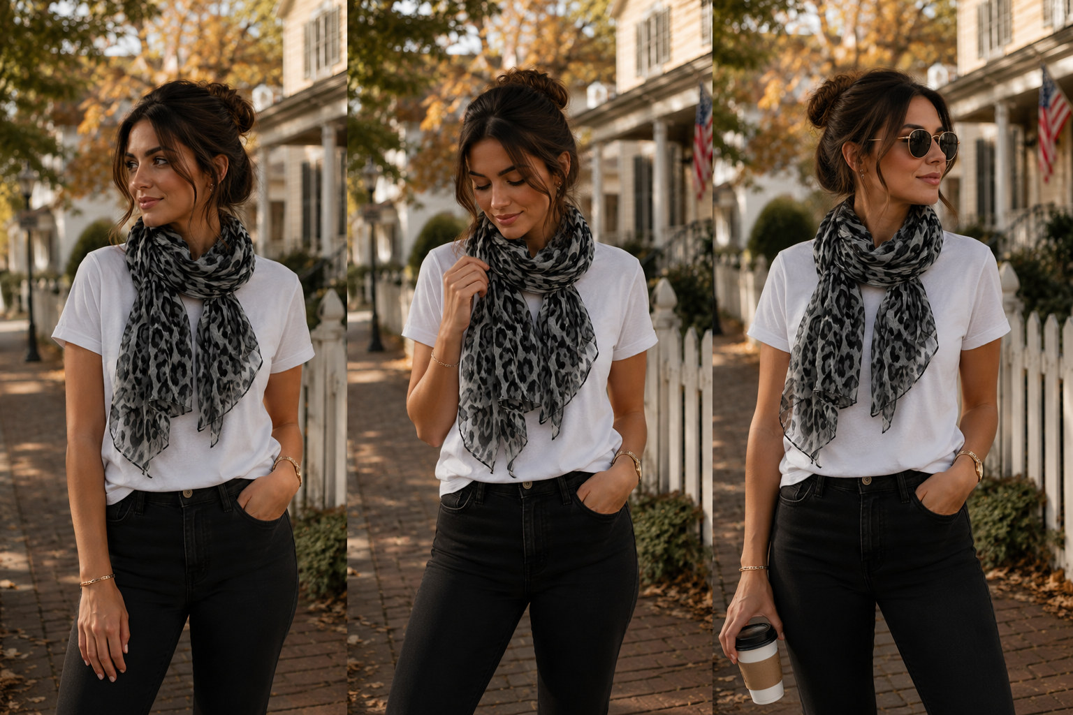 ZarahSkull LeoSchal long grau