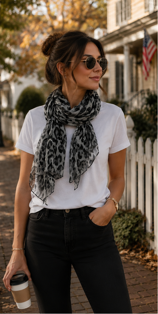 ZarahSkull LeoSchal long grau
