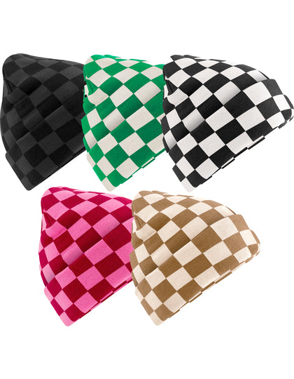 „ZarahSkull"- Checkerboard Beanie