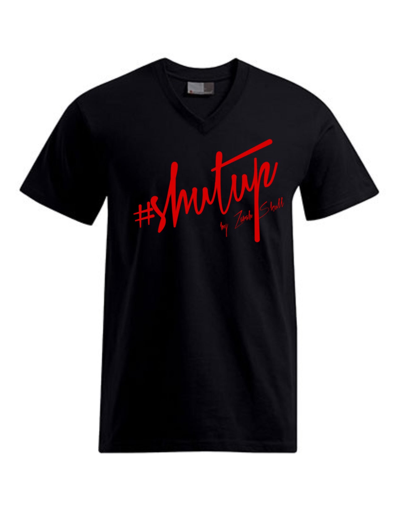 “ZarahSkull” V-Shirt black “shutup”