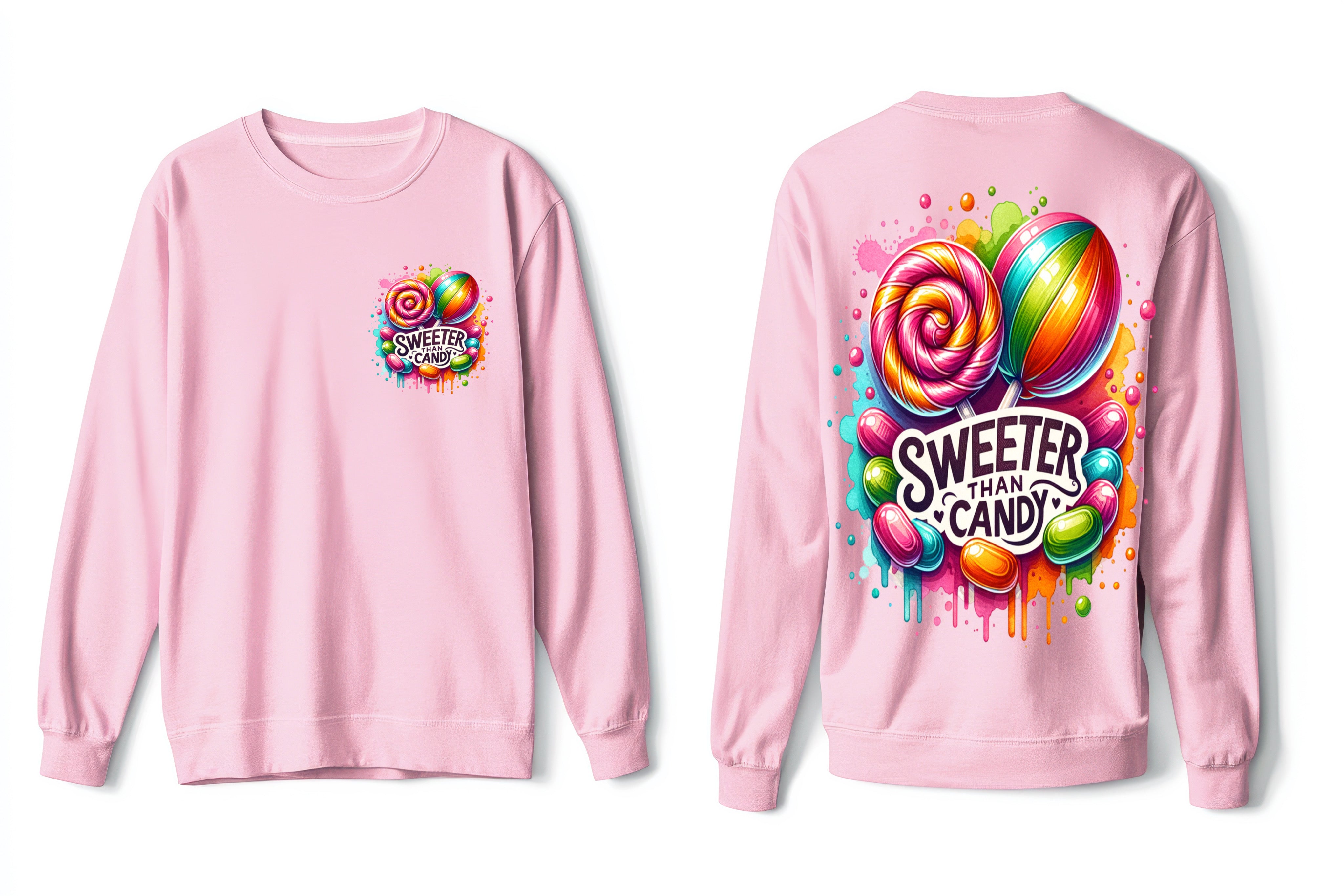 „ZarahSkull" Sweater rosa "Sweeter than candy"