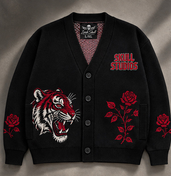 ZarahSkull 🐅 SKULL STUDIOS – Tiger Cardigan