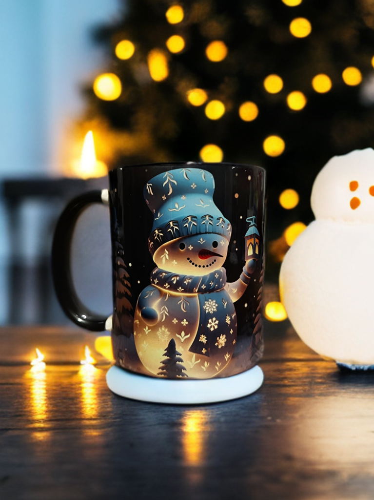 „ZarahSkull" Tasse „Leuchtender Schneemann"