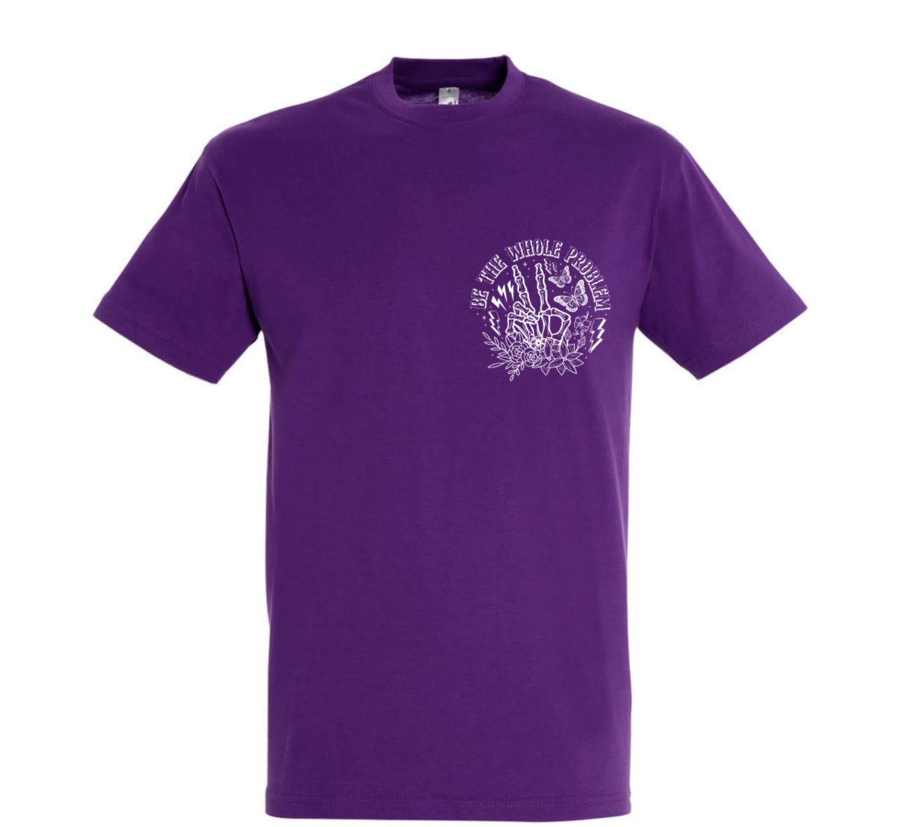 “ZarahSkull” shirt purple “be the problem”