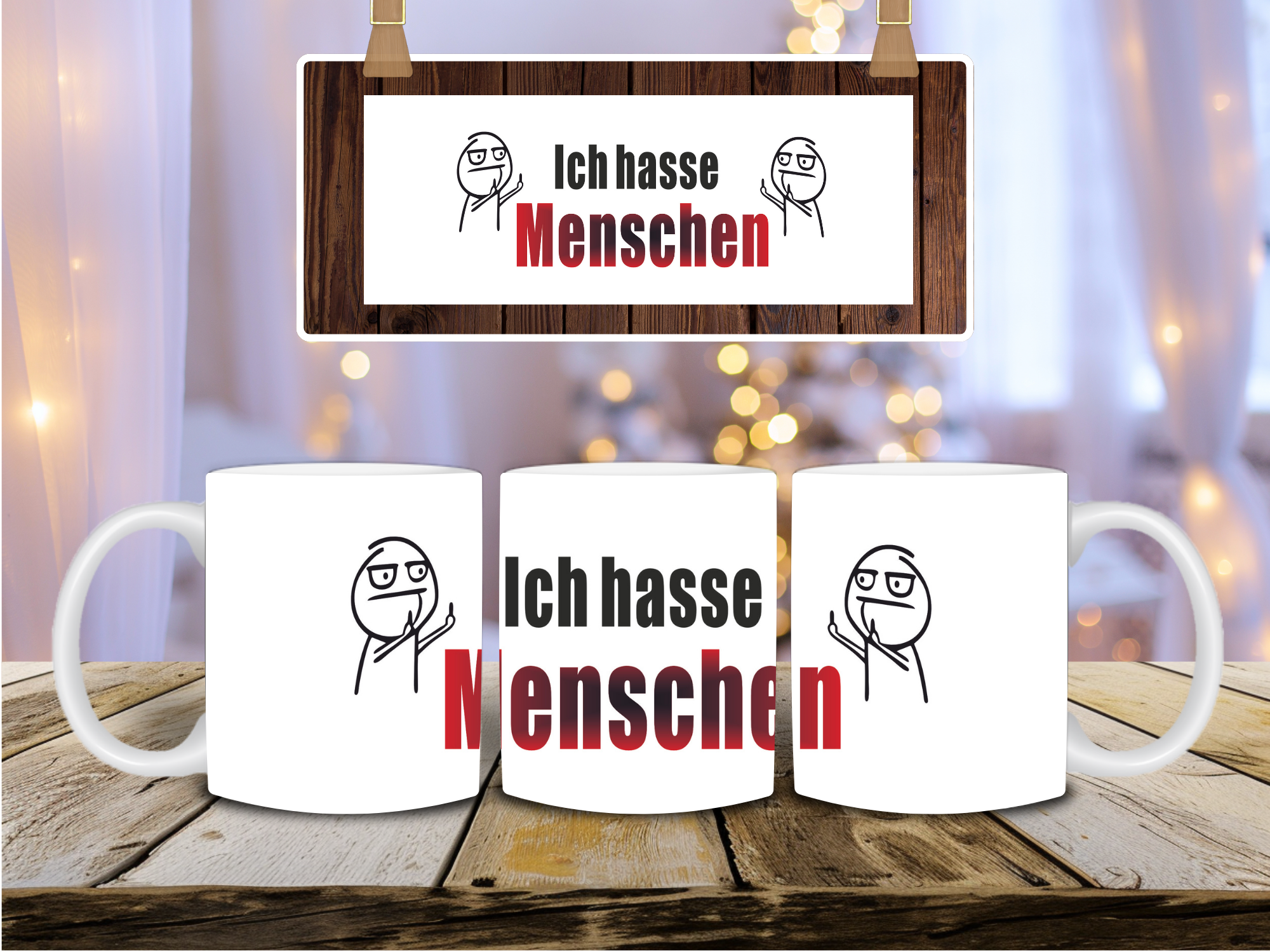 „ZarahSkull" Tasse "Ich hasse Menschen"