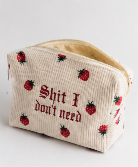 ZarahSkull Makeup Bag "Shit I dont need"