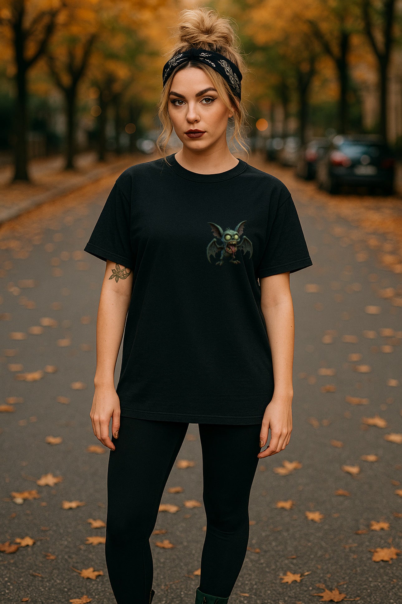 ZarahSkull Shirt black  „Patty Bat"