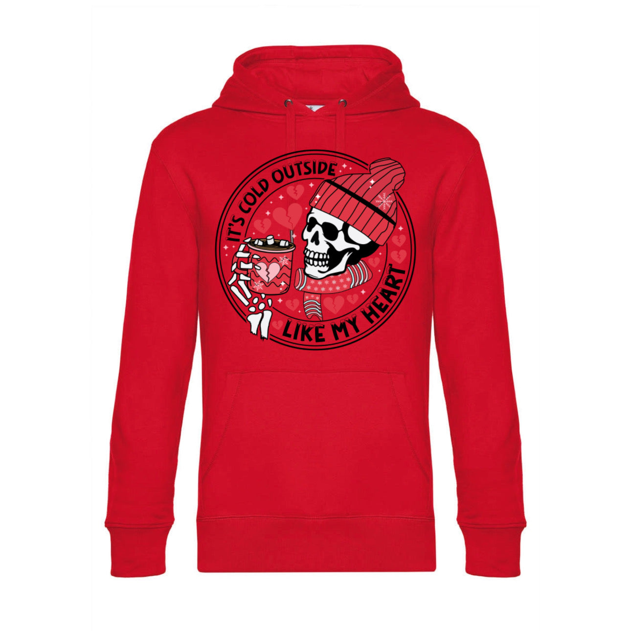 „ZarahSkull" Hoodie red "It's cold outside"