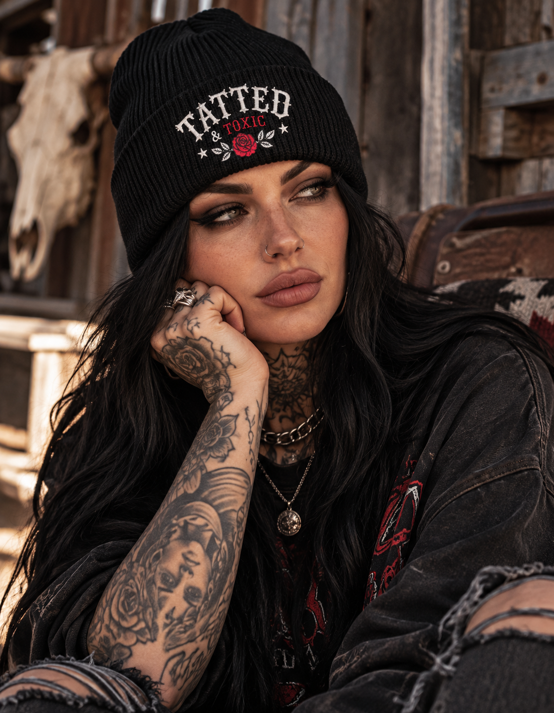 Beanie black „Tatted and Toxic