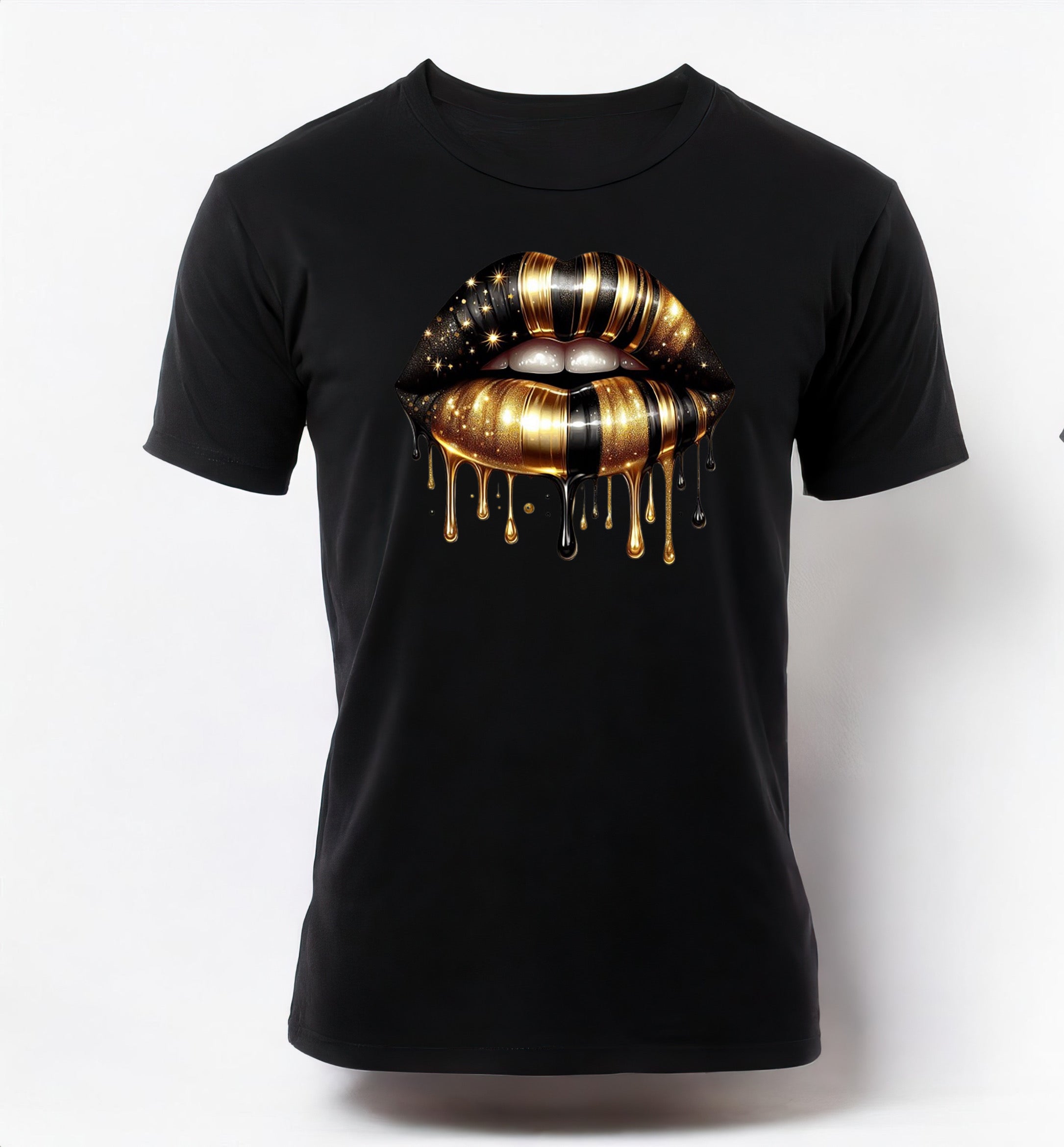 ZarahSkull Shirt BLACK "Kiss Gold"