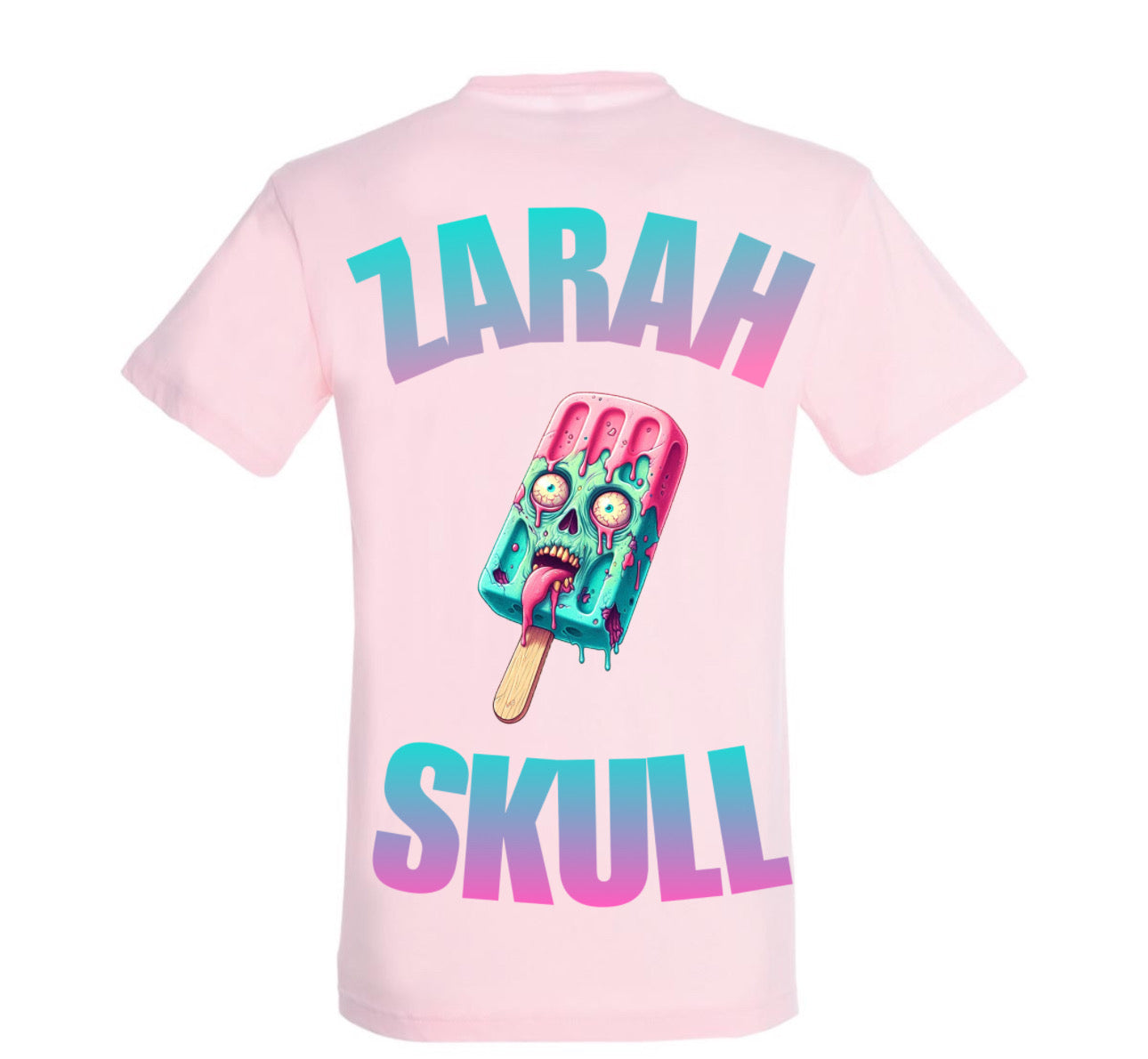 “ZarahSkull” shirt pale pink “Freezing Season Skull” 