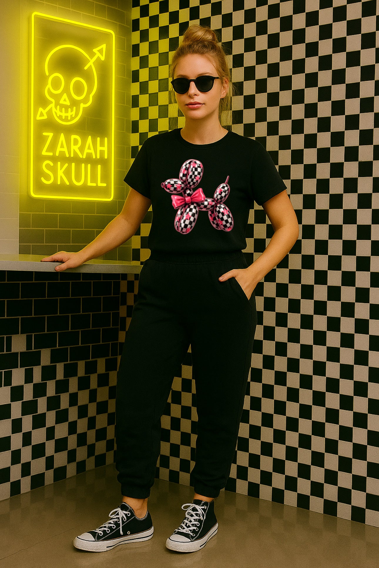 ZarahSkull Shirt black „Ballon Dog Part 2"