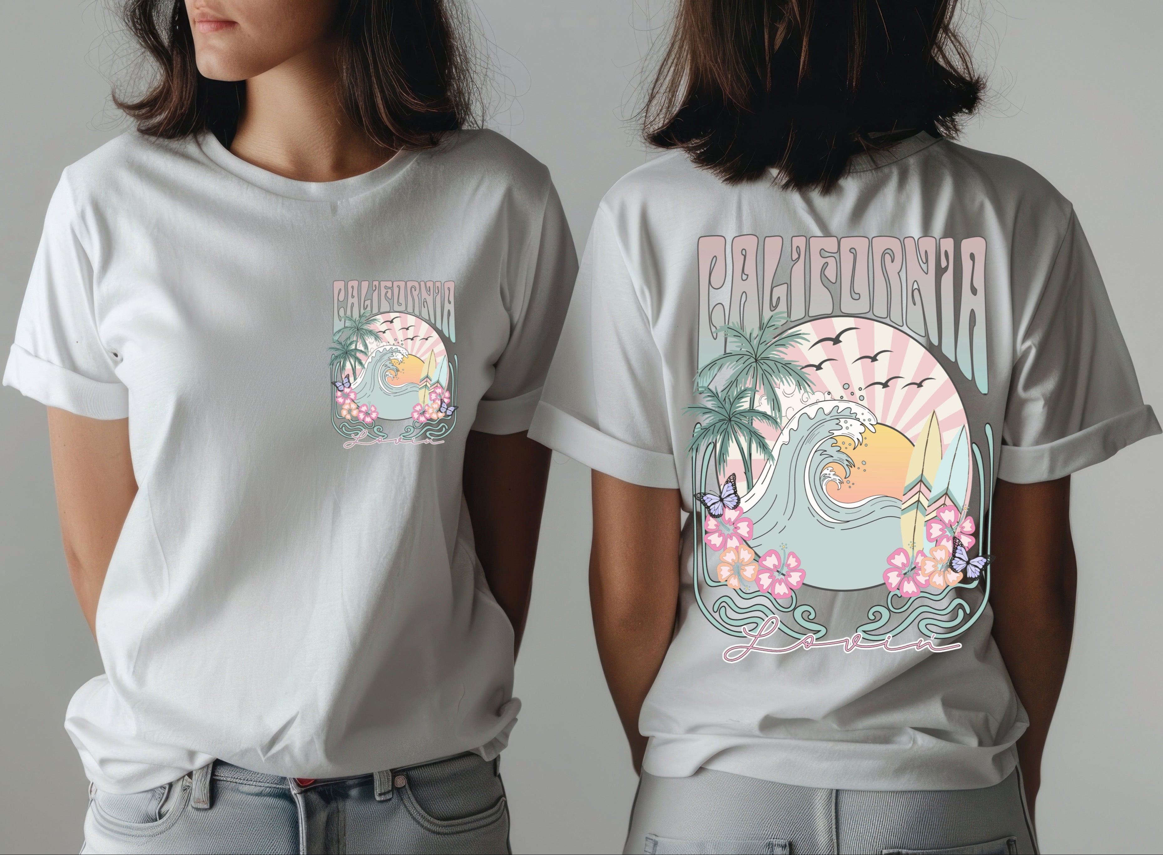ZarahSkull Shirt WHITE "California"
