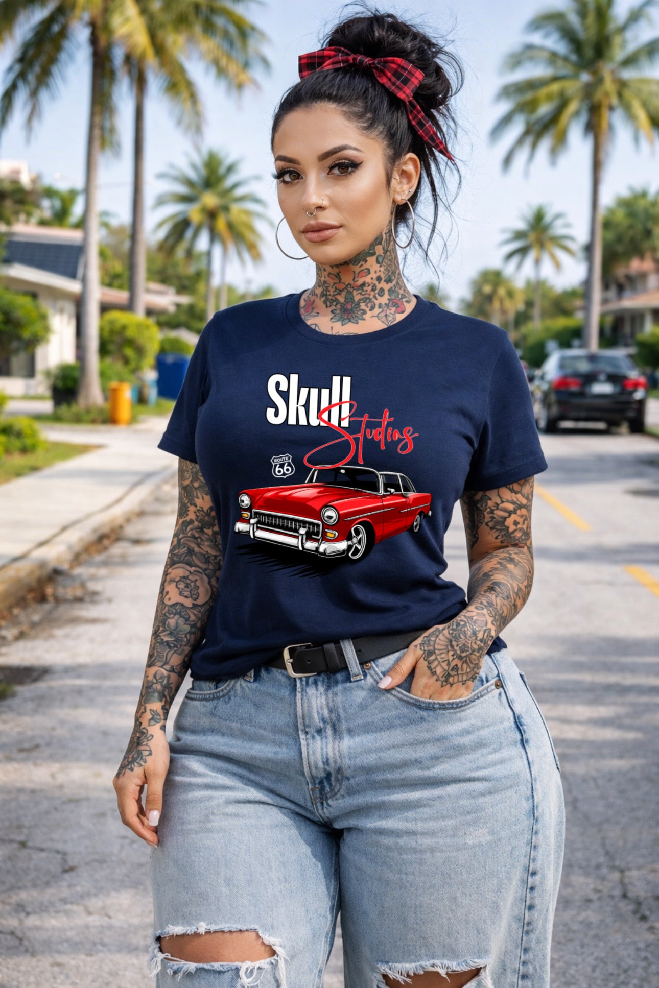 ZarahSkull Shirt denim "Skull Oldtimer Studios"