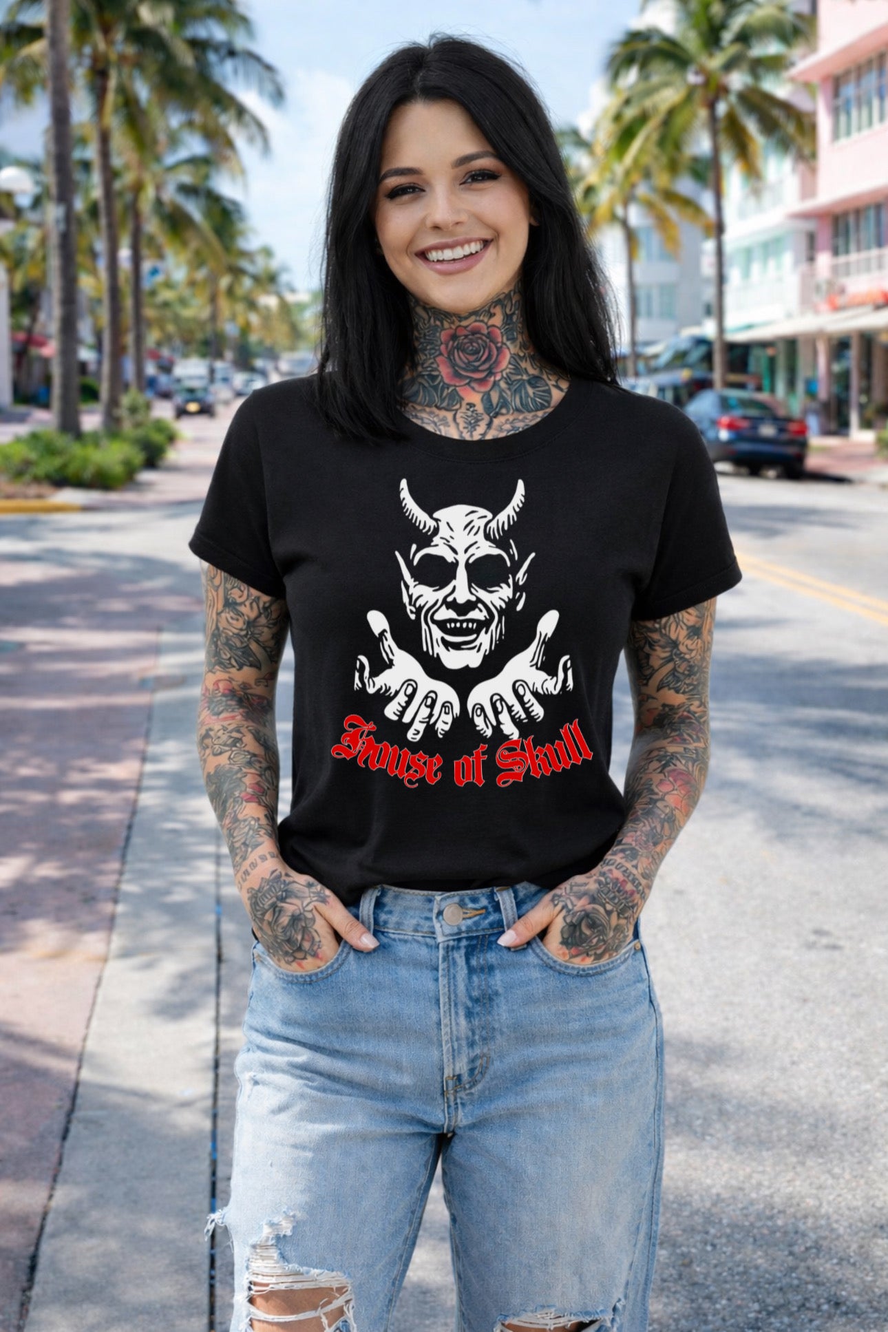 ZarahSkull Shirt black "House of Skull"
