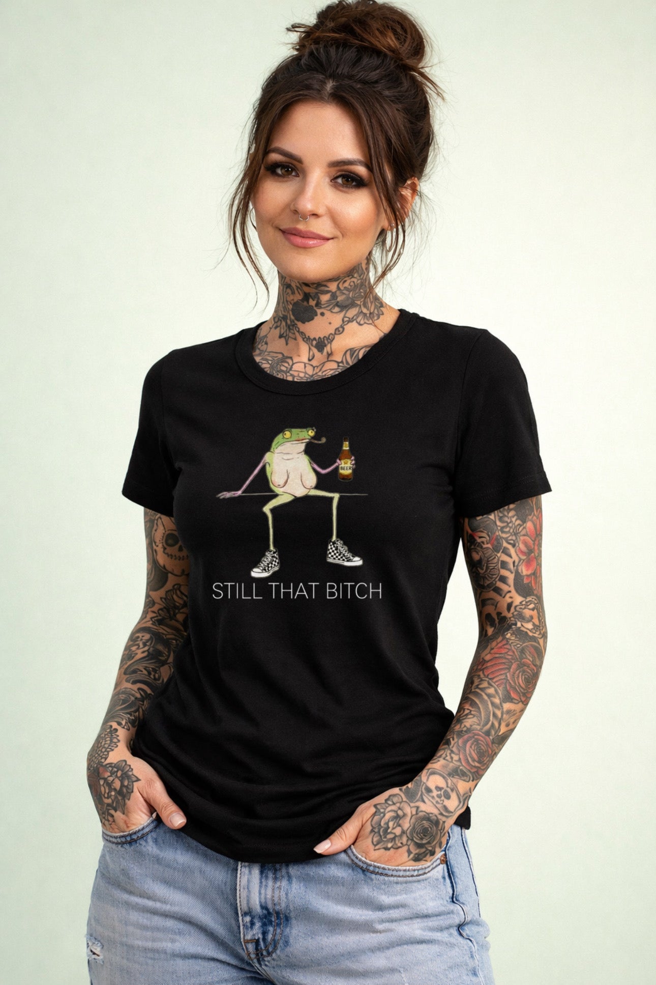 ZarahSkull Shirt black "still that bitch“