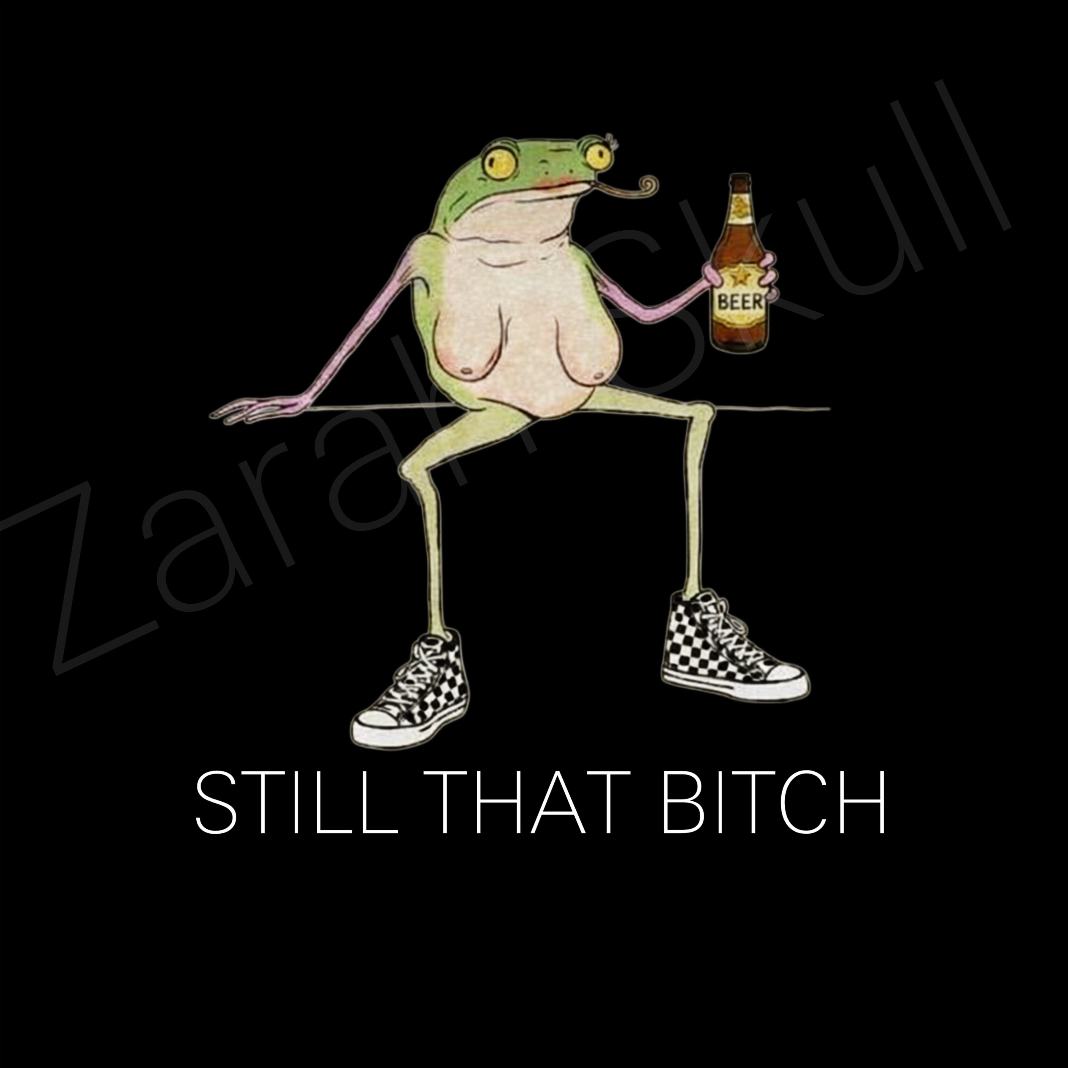 ZarahSkull Shirt black "still that bitch“