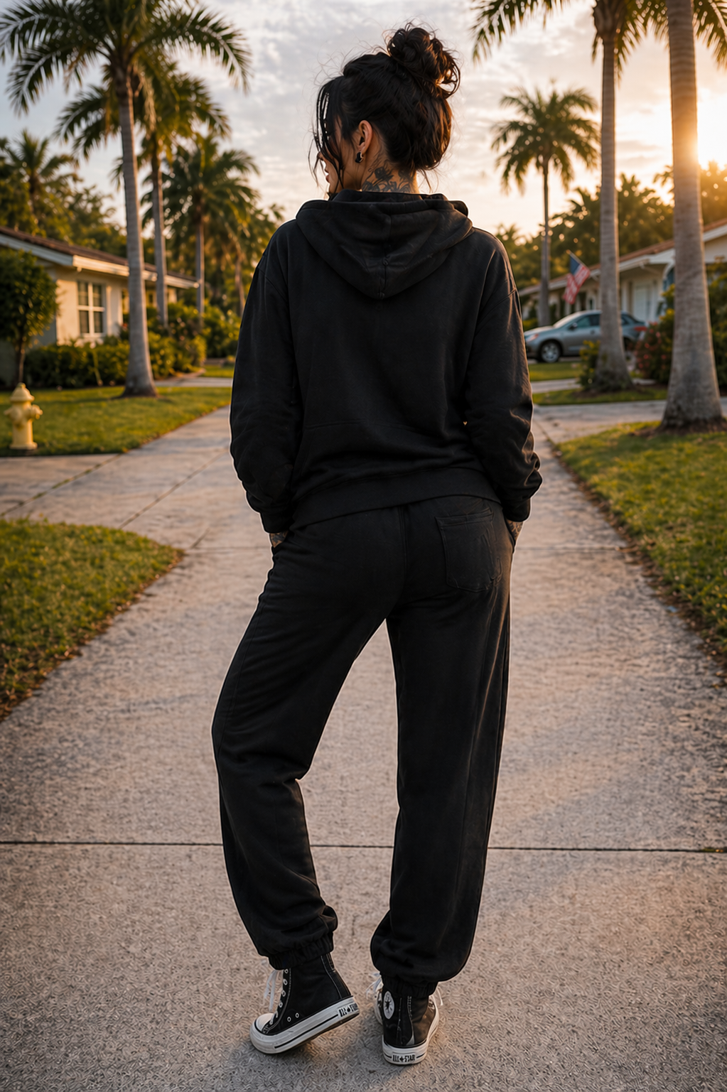 ZarahSkull" Sweatjacke Black