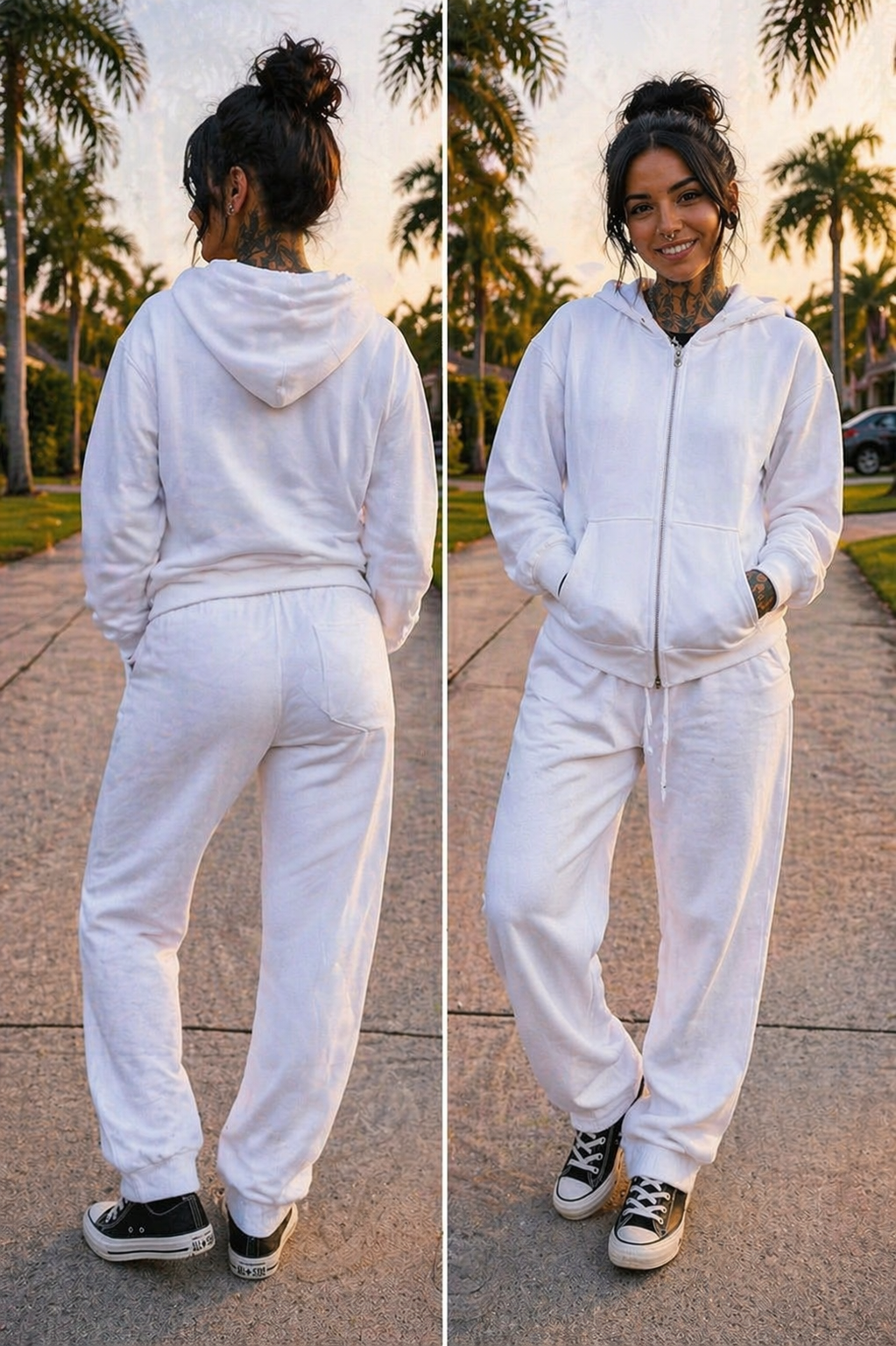 „ZarahSkull" Sweatpants white