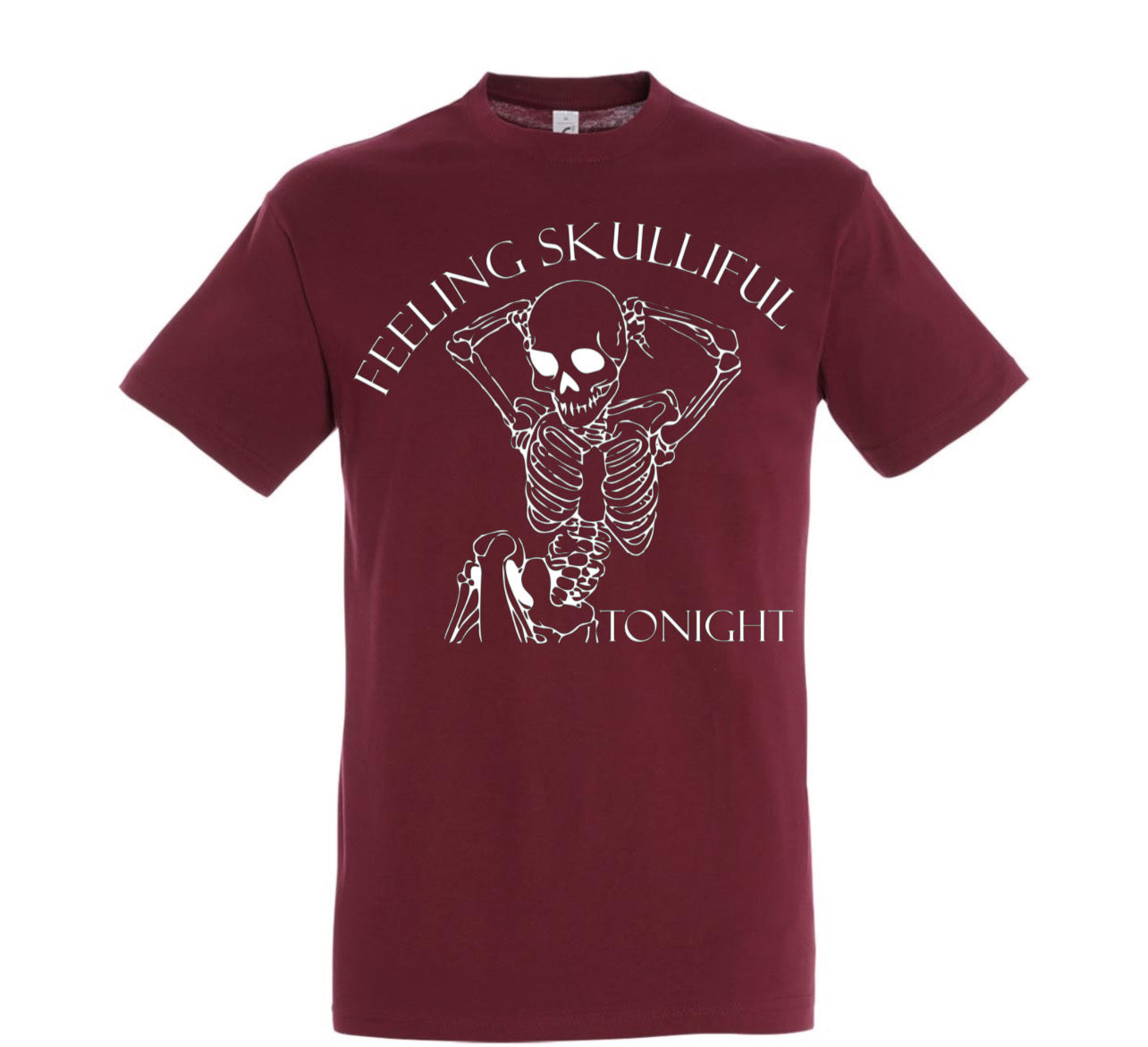 “ZarahSkull” shirt dark cherry “feeling skulliful”